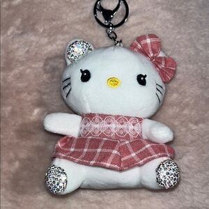 Hello Kitty Pink and White Plush Bag Charm